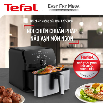 Nồi chiên không dầu Tefal Mega EY855D68 - 7.5L