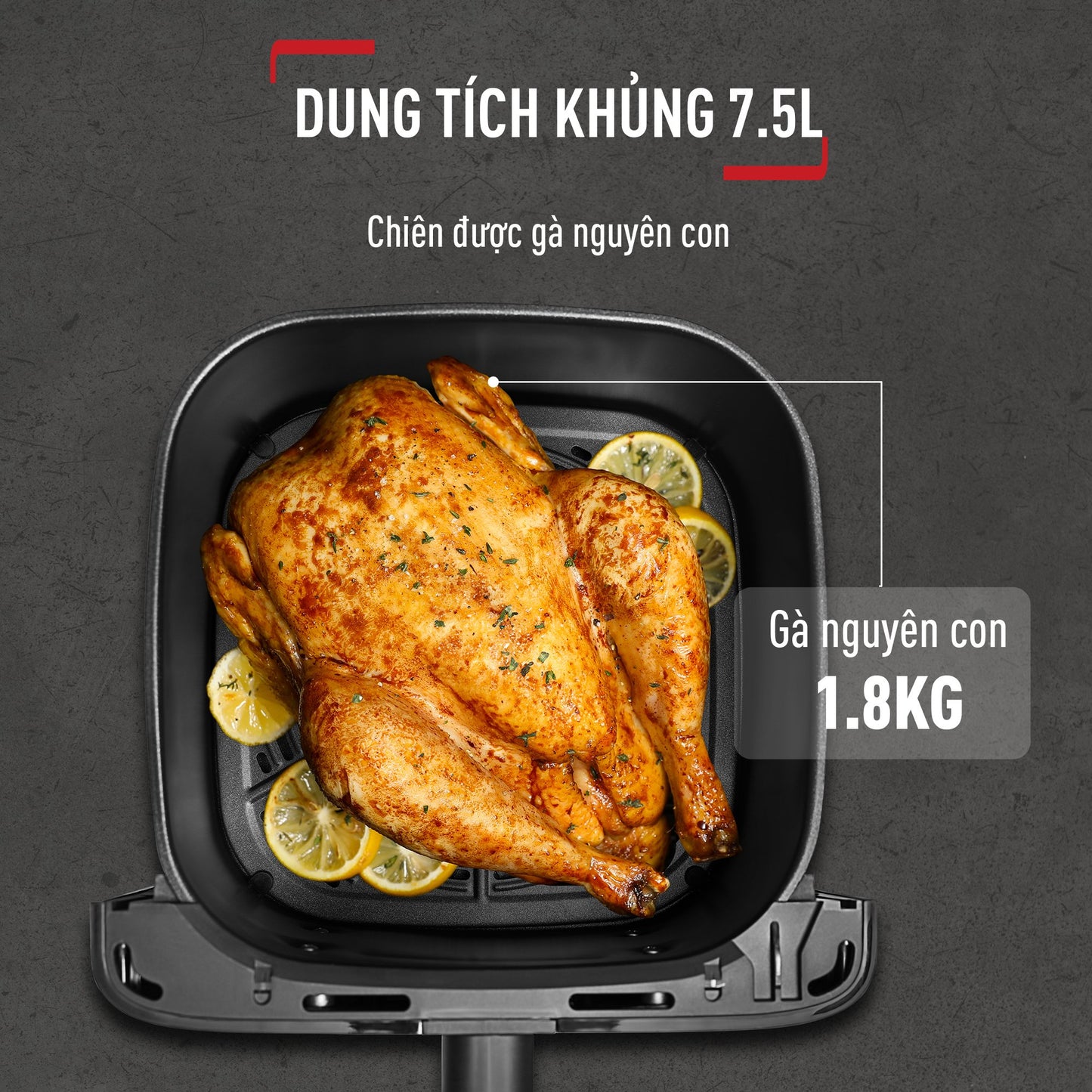 Nồi chiên không dầu Tefal Mega EY855D68 - 7.5L