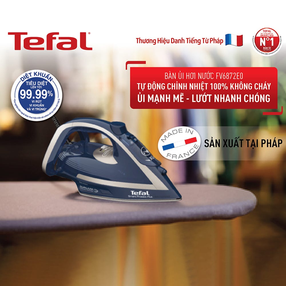 Bàn ủi hơi nước Tefal Easy Steam FV1955E0 1400W